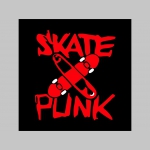 Skate Punk čierne teplákové kraťasy s tlačeným logom